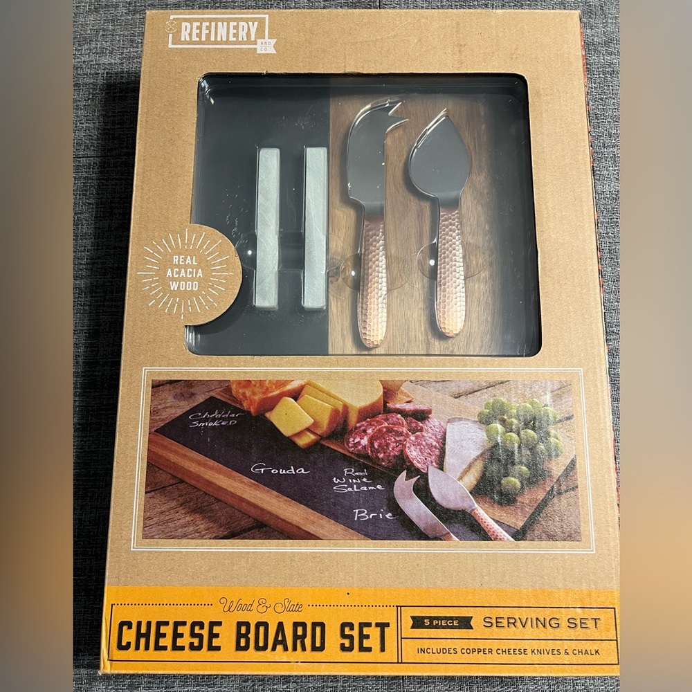 Refinery Cheese Board Set with Copper Knives